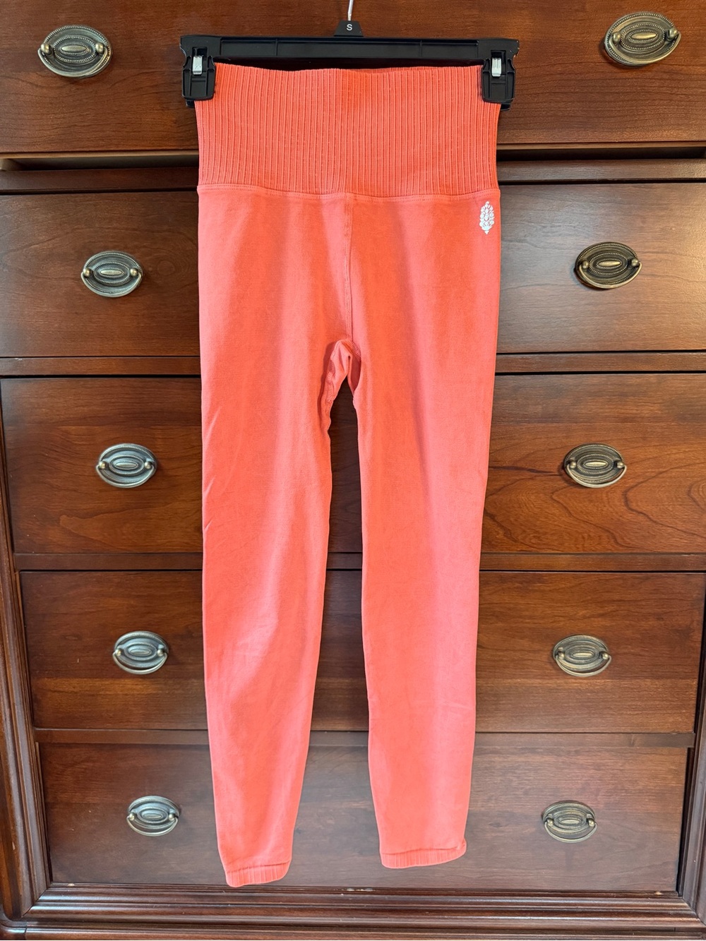 FP Movement Ribbed High Rise Good Karma Leggings XS/S Coral Pink